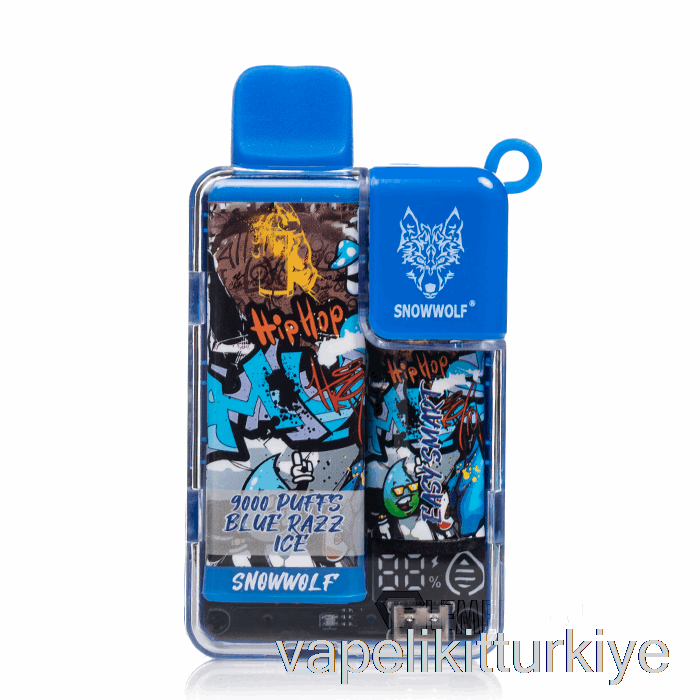 Vape Likit Snowwolf Easy Smart Ea9000 Tek Kullanımlık Mavi Razz Buz